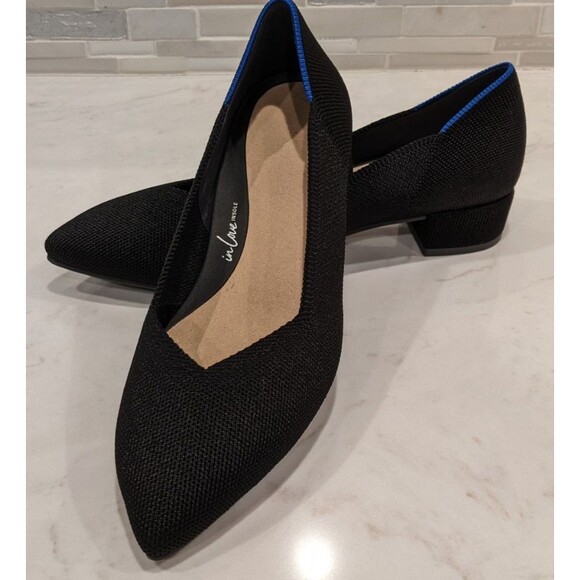 NEW~Women's Rothy's Black Block Heel "The High Point" Pointed Toe Shoes 7.5 - Picture 11 of 14